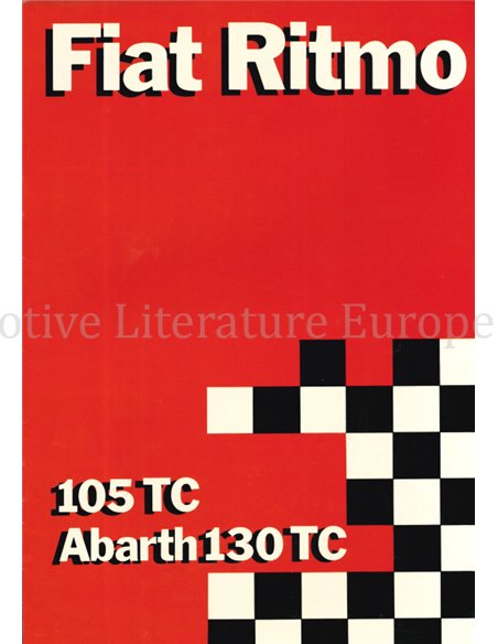 1983 FIAT RITMO 105 TC ABARTH 130 TC BROCHURE DUITS