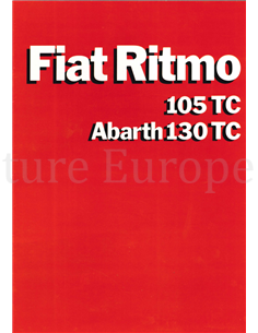 1984 FIAT RITMO 105 TC / ABARTH  130 TC BROCHURE DUITS