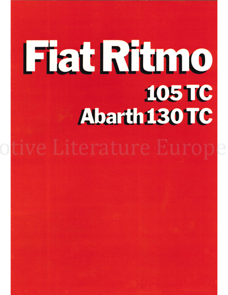 1984 FIAT RITMO 105 TC / ABARTH  130 TC BROCHURE DUITS