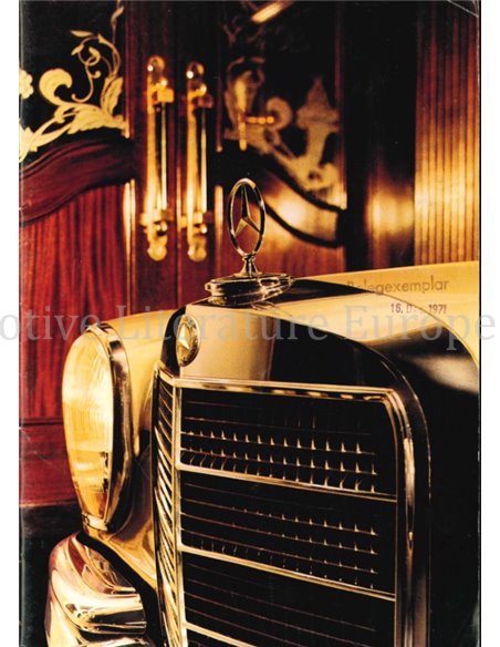 1972 MERCEDES BENZ 600 BROCHURE ITALIAANS