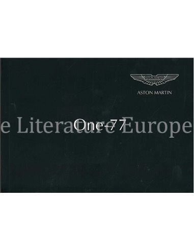 2010 ASTON MARTIN ONE-77 OWNERS MANUAL GERMAN