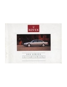 1990 ROVER 800 INSTRUCTIEBOEKJE NEDERLANDS