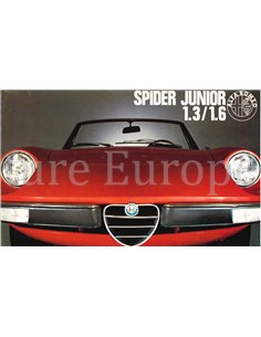1973 ALFA ROMEO SPIDER JUNIOR 1.3 / 1.6 BROCHURE GERMAN