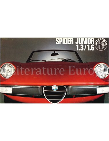 1973 ALFA ROMEO SPIDER JUNIOR 1.3 / 1.6 BROCHURE GERMAN