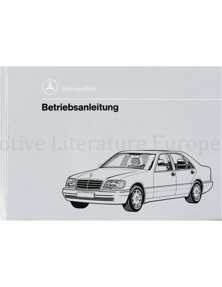 1993 MERCEDES BENZ S CLASS OWNERS MANUAL GERMAN