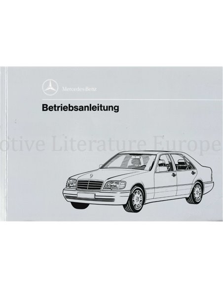 1993 MERCEDES BENZ S KLASSE BETRIEBSANLEITUNG DEUTSCH