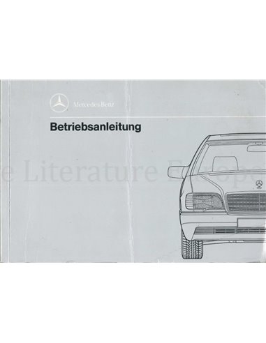 1991 MERCEDES BENZ S KLASSE BETRIEBSANLEITUNG DEUTSCH