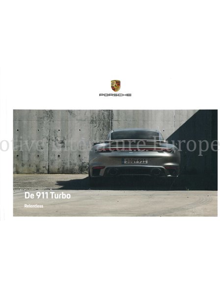 2022 PORSCHE 911 TURBO HARDBACK BROCHURE DUTCH
