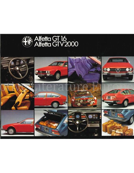 1976 ALFA ROMEO ALFETTA GT 1.6 / GTV 2000 BROCHURE DUTCH