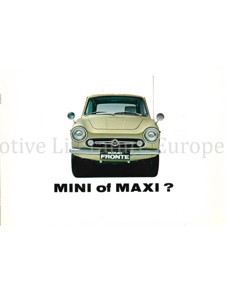 1970 SUZUKI FRONTE BROCHURE NEDERLANDS
