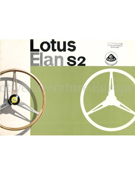 1963 LOTUS ELAN S2 BROCHURE ENGELS