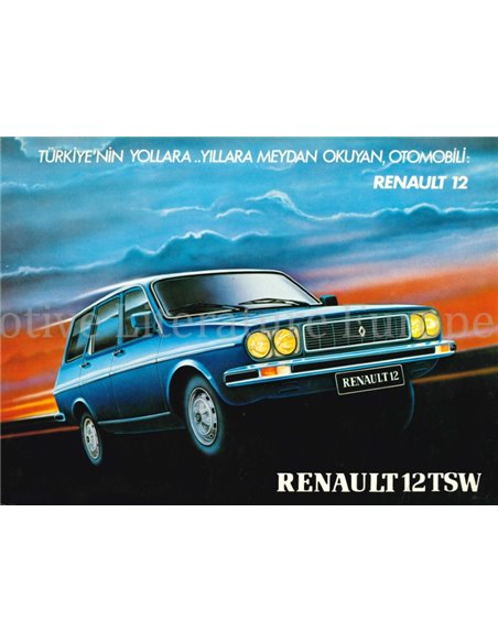 1982 RENAULT 12 TSW BROCHURE TURKISH