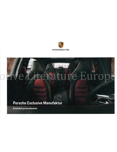 2020 PORSCHE EXCLUSIVE MANUFAKTUR HARCBACK BROCHURE ENGLISH