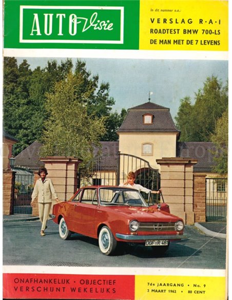1962 AUTOVISIE MAGAZIN 1 NIEDERLÄNDISCH