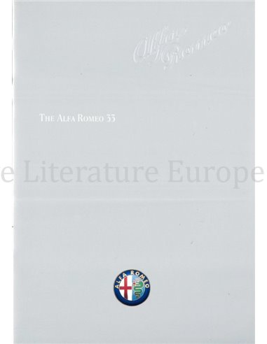 1986 ALFA ROMEO 33 PROSPEKT ENGLISCH