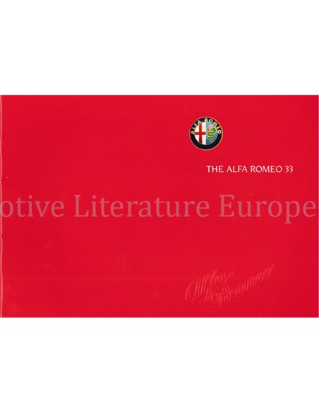 1987 ALFA ROMEO 33 BROCHURE ENGLISH