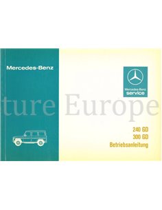 1983 MERCEDES BENZ G CLASS 240GD 300GD OWNERS MANUAL GERMAN