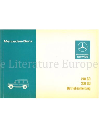 1983 MERCEDES BENZ G CLASS 240GD 300GD OWNERS MANUAL GERMAN