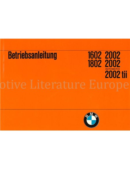 1975 BMW 1602 1802 2002 BETRIEBSANLEITUNG DEUTSCH
