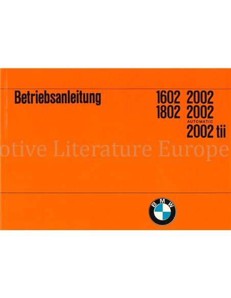 1975 BMW 1602 1802 2002 BETRIEBSANLEITUNG DEUTSCH