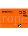 1975 BMW 1602 1802 2002 BETRIEBSANLEITUNG DEUTSCH
