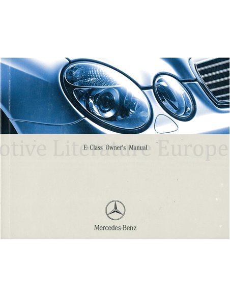2003 MERCEDES BENZ E CLASS OWNERS MANUAL ENGLISH