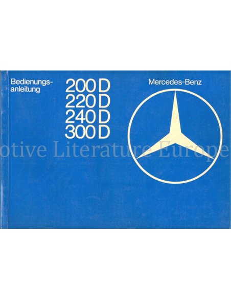 1977 MERCEDES BENZ E KLASSE BETRIEBSANLEITUNG DEUTSCH