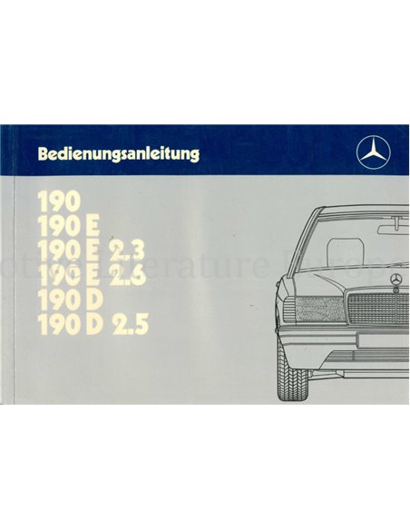 1986 MERCEDES BENZ 190 INSTRUCTIEBOEKJE DUITS