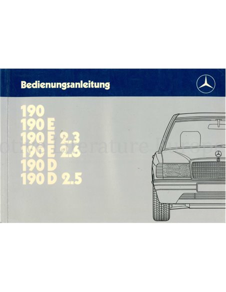 1986 MERCEDES BENZ 190 OWNERS MANUAL GERMAN