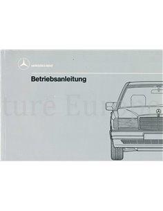 1989 MERCEDES BENZ 190 BETRIEBSANLEITUNG DEUTSCH