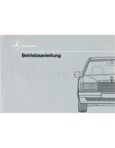 1989 MERCEDES BENZ 190 OWNERS MANUAL GERMAN