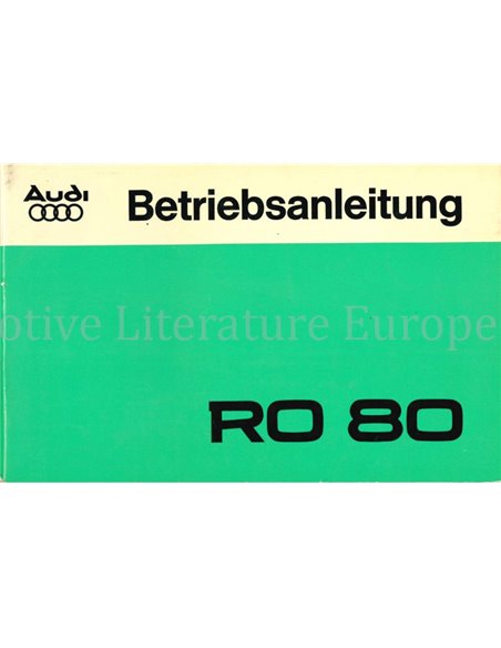 1976 NSU RO 80 INSTRUCTIEBOEKJE DUITS