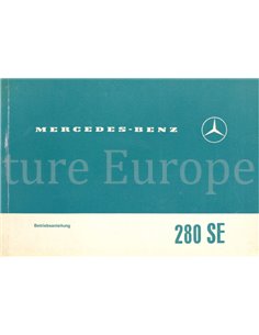 1968 MERCEDES BENZ 280 SE BETRIEBSANLEITUNG DEUTSCH