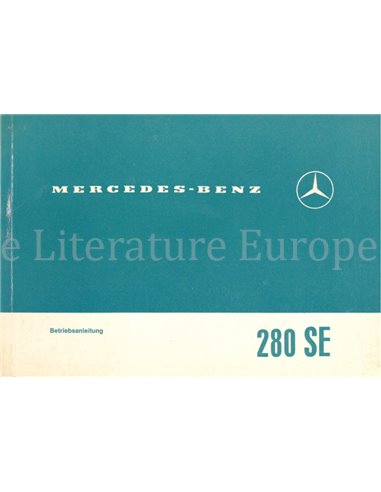 1968 MERCEDES BENZ 280 SE OWNERS MANUAL GERMAN