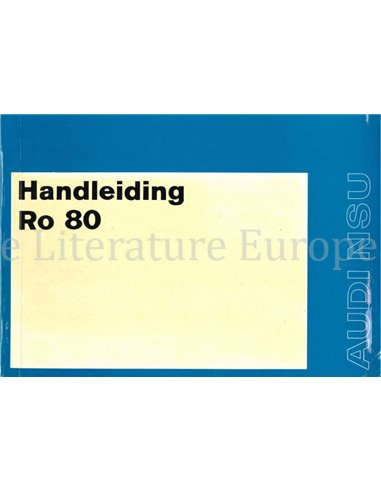 1973 NSU RO 80 INSTRUCTIEBOEKJE NEDERLANDS