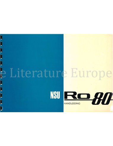 1970 NSU RO 80 OWNERS MANUAL DUTCH