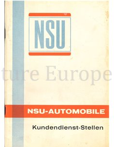 1968 NSU SALE- AND SERIVCE DEALER NETWORK HANDBOOK