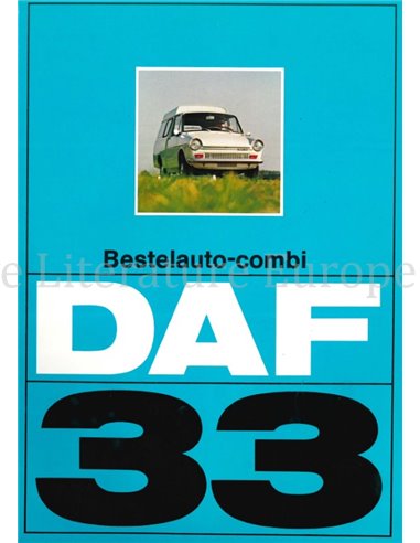 1972 DAF 33 BESTELAUTO-COMBI BROCHURE NEDERLANDS