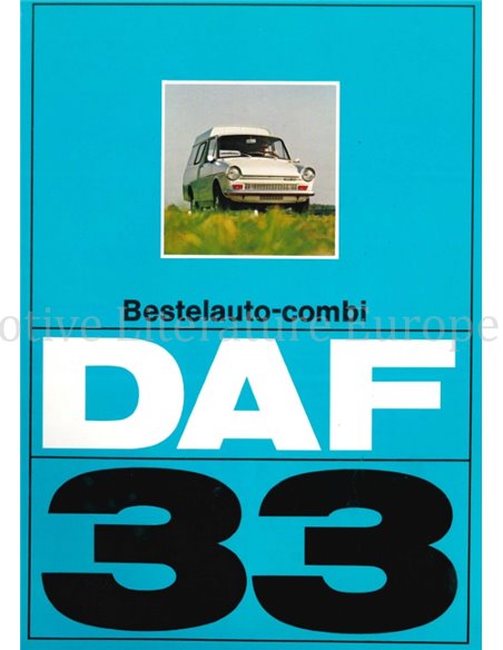 1972 DAF 33 BESTELAUTO-COMBI BROCHURE DUTCH