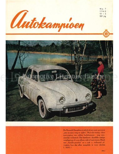 1960 AUTOKAMPIOEN MAGAZIN 7 NIEDERLÄNDISCH