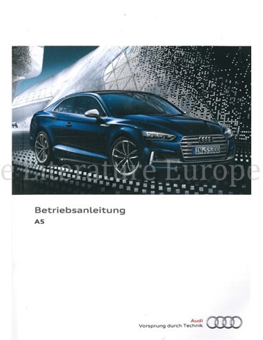 2016 AUDI A5 BETRIEBSANLEITUNG DEUTSCH