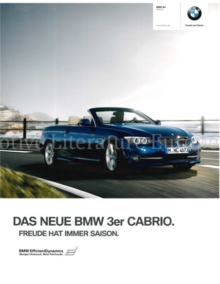 2010 BMW 3 SERIES CONVERTIBLE BROCHURE GERMAN