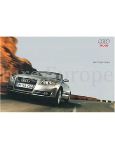 2006 AUDI A4 CABRIOLET BROCHURE NEDERLANDS