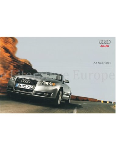 2006 AUDI A4 CABRIOLET PROSPEKT NIEDERLÄNDISCH