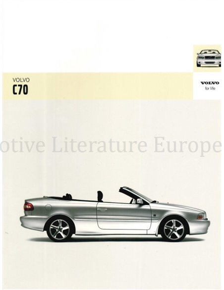 2005 VOLVO C70 CONVERTIBLE PROSPEKT NIEDERLÄNDISCH
