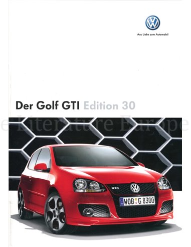 2006 VOLKSWAGEN GOLF GTI EDITION 30 BROCHURE GERMAN