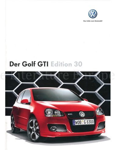 2006 VOLKSWAGEN GOLF GTI EDITION 30 BROCHURE GERMAN