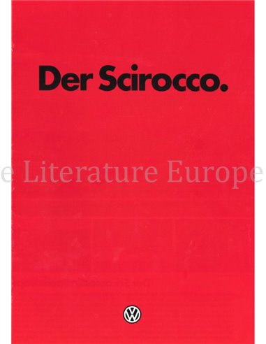 1980 VOLKSWAGEN SCIROCCO BROCHURE DUITS