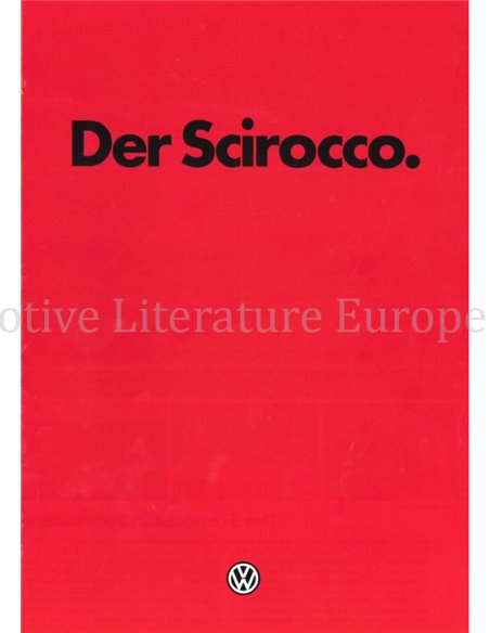 1980 VOLKSWAGEN SCIROCCO BROCHURE GERMAN