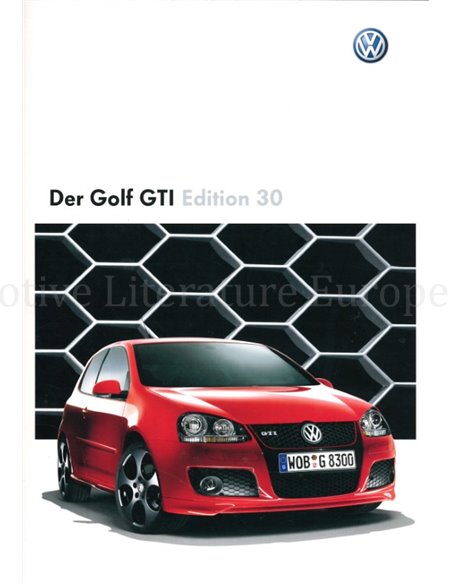 2008 VOLKSWAGEN GOLF GTI EDITION 30 BROCHURE GERMAN
